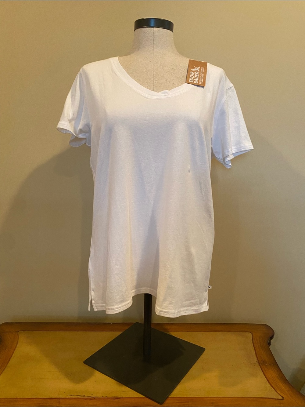 Eddie Bauer SS Tempo LT White T-Shirt/Tee NWT Size L
